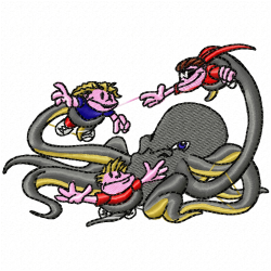 Children And Animals Embroidery Design 1